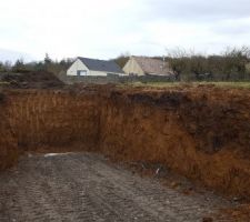 Décaissement du chemin d'accès