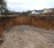Décaissement du chemin d'accès