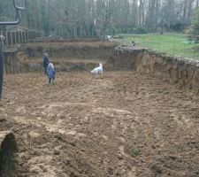 Fin de la première partie du terrassement