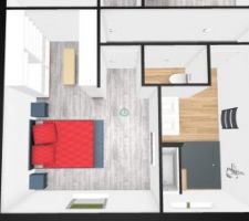 Chambre parentale sdb wc