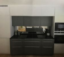 Cuisine - implantation double linéaire - variante