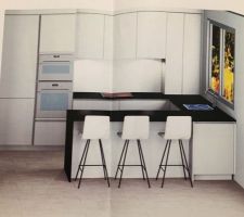Cuisine - implantation en U - abandonnée