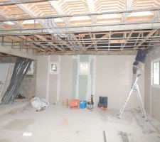 Installation des rails du plafond