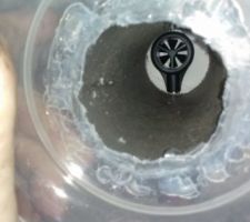 Adaptation sur bouche d'extraction pour mesure de vitesse de l'air puis du débit
vue de l'anémomètre