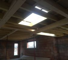 Charpente bois avec réservation velux