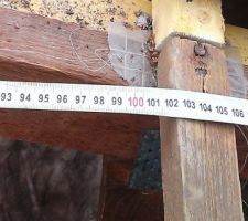 Pieds droit à plus d'un mètre de la ventrière