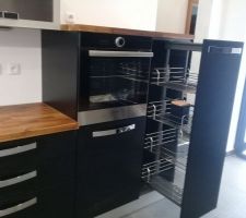 Cuisine noire et bois