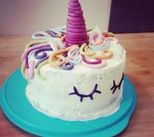 Préparation du gâteau licorne !