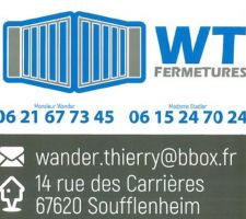 WT Fermetures contact