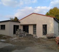 27-10-2017, second jour de réalisation du crépis, vue d'ensemble, un très beau rendu de loin et de près.