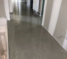 Chape coulée à l'étage !