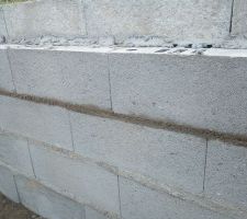 Ciment entre parpaings B40 vide sanitaire