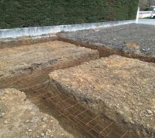 Ferraillage des fondations en cours