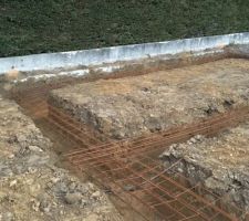 Ferraillage des fondations en cours