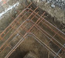 Ferraillage des fondations en cours