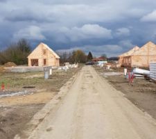 Le lotissement en cours de construction.
