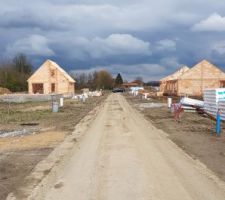 Le lotissement en cours de construction.