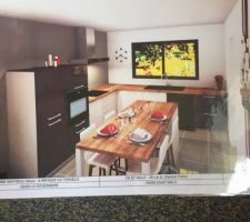 Cuisine Schmidt, coloris des façades et plan de travail valides!