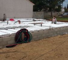 Une étape avant de couler la dalle