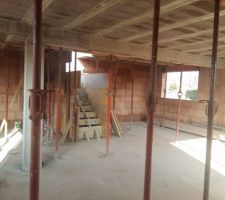 Coffrage escalier + dalle &eacute;tage