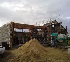 El&eacute;vation des murs - Suite