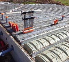 Ferraillages posés sur le plancher du vide sanitaire