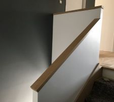 Garde corps en placo + bois