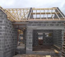 Charpente traditionnelle sur garage