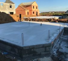 Dalle en cour de s&eacute;chage