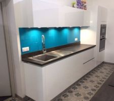 Cr&eacute;dence cuisine en verre