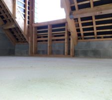 Maison Hors d'eau :)
Vue sur future chambre au dessus du garage - lucarne donnant sur façade avant (Est)