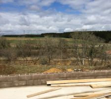 Vue depuis la terrasse accessible de l'étage - et pourtant on est en plein lotissement !