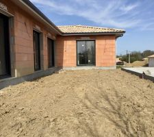 Emplacement de la future terrasse