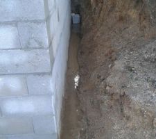 Accumultion d'eau due aux pluies et aux sources derrière la maison