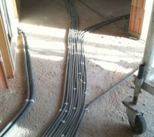 VDI :
Gaines pour les prises RJ45 (2 chambres   bureau)