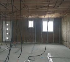 Pose de l'isolant intérieur le 31/03/18 reste une partie a isoler se faite après l'elec