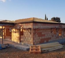 G&eacute;noises pos&eacute;es, finition charpente