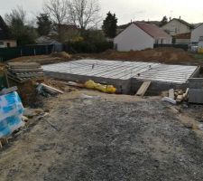 Préparation pour la dalle