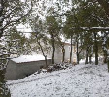 Maison sous la neige