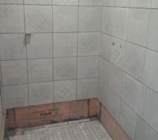 Préparation des murs de la salle de douche de la suite parentale