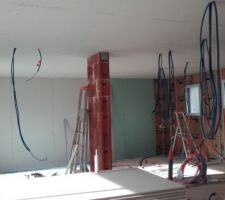 Chantier placo en cours