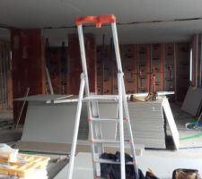 Chantier placo en cours