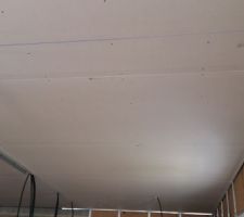 Mise en place des plaques au plafond