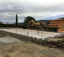 Avant le coulage de la dalle.