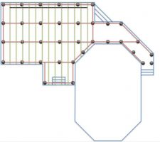 Début, ébauche de plans de la terrasse