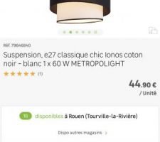 Suspension pour notre chambre