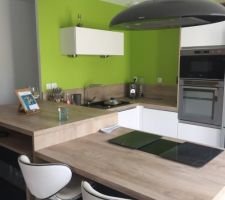 Travaux peintures couleur terminés....La cuisine