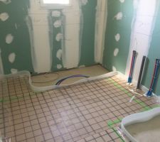 Pose isolation plancher chauffant