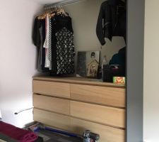 Création de l'estrade avec meuble/dressing