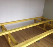 Création de l'estrade avec meuble/dressing